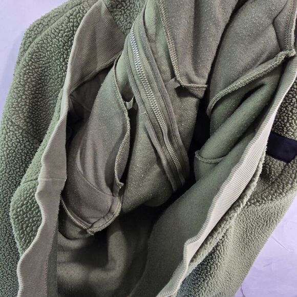 Zyia Jacket Womens 3X 3XL Green Black Bomber Teddy Sherpa Fuzzy Varsity - Picture 10 of 12